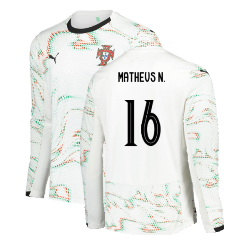 2025-2026 Portugal Long Sleeve Away Shirt (Matheus N. 16)