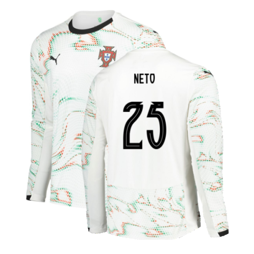 2025-2026 Portugal Long Sleeve Away Shirt (Neto 25)