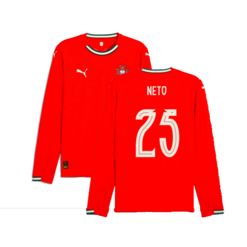 2025-2026 Portugal Long Sleeve Home Shirt (Neto 25)