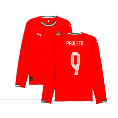 2025-2026 Portugal Long Sleeve Home Shirt (Pauleta 9)