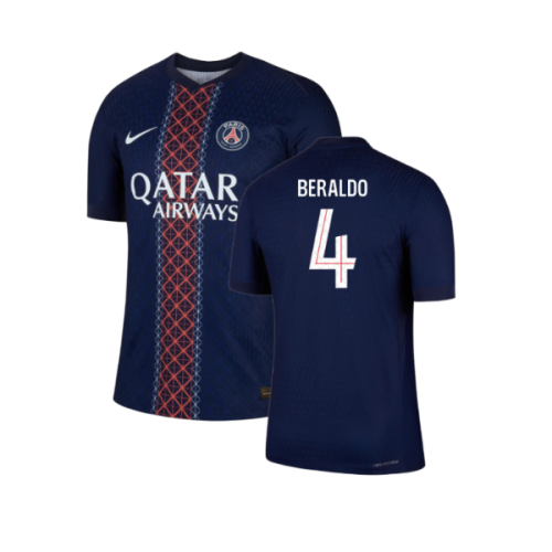 2025-2026 PSG Home Dri-Fit ADV Authentic Shirt (Beraldo 4)