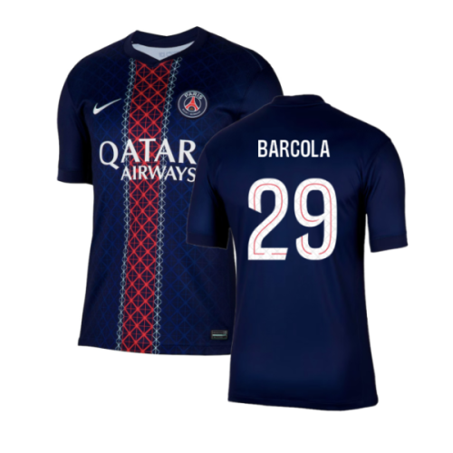 2025-2026 PSG Paris Saint Germain Home Shirt (Barcola 29)