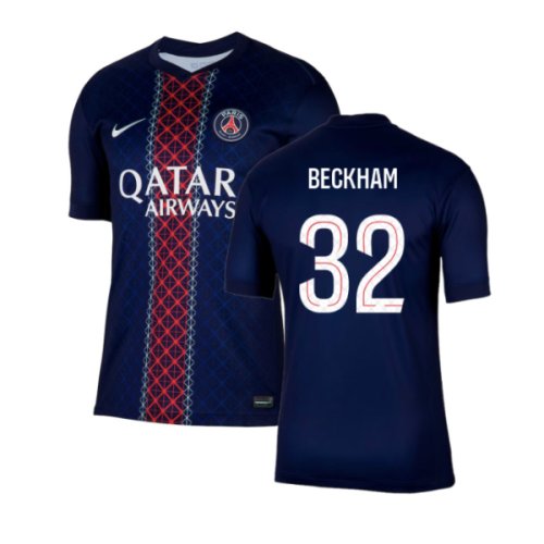 2025-2026 PSG Paris Saint Germain Home Shirt (Beckham 32)