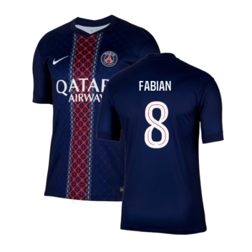 2025-2026 PSG Paris Saint Germain Home Shirt (Fabian 8)