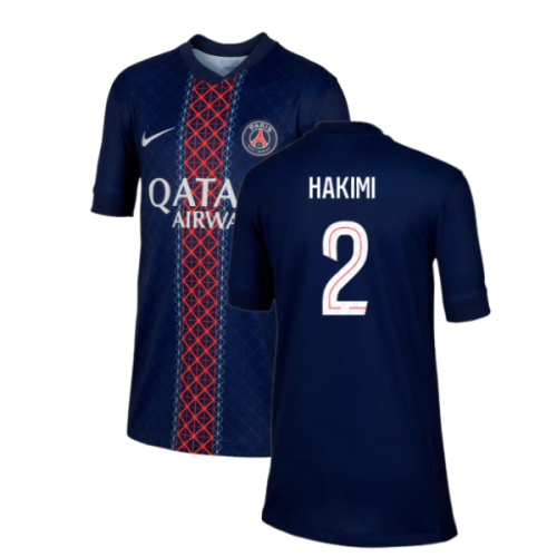 2025-2026 PSG Paris Saint Germain Home Shirt (Kids) (Hakimi 2)