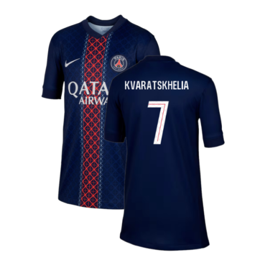 2025-2026 PSG Paris Saint Germain Home Shirt (Kids) (Kvaratskhelia 7)