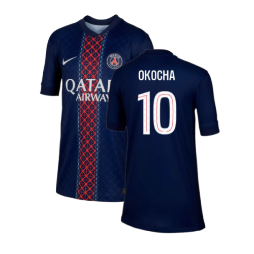 2025-2026 PSG Paris Saint Germain Home Shirt (Kids) (Okocha 10)