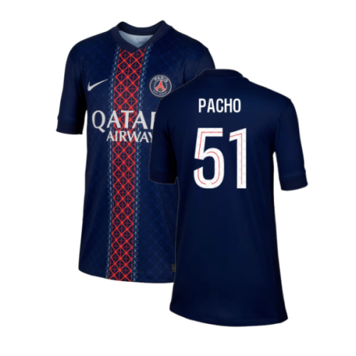 2025-2026 PSG Paris Saint Germain Home Shirt (Kids) (Pacho 51)