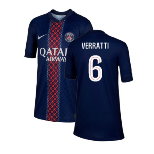 2025-2026 PSG Paris Saint Germain Home Shirt (Kids) (Verratti 6)