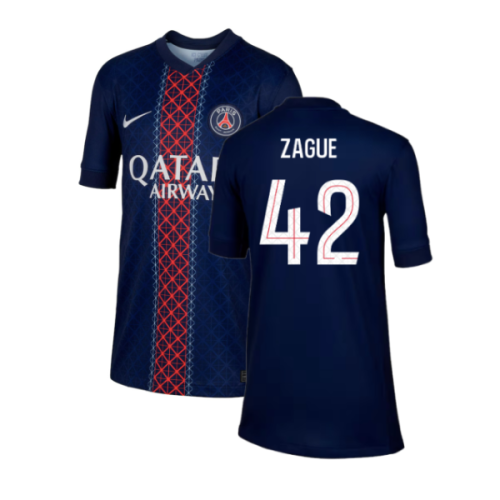 2025-2026 PSG Paris Saint Germain Home Shirt (Kids) (Zague 42)