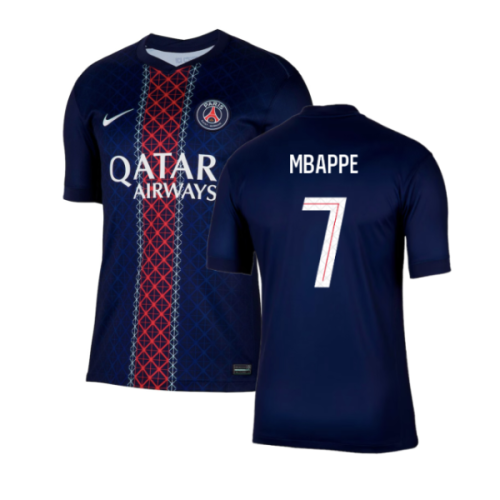 2025-2026 PSG Paris Saint Germain Home Shirt (Mbappe 7)
