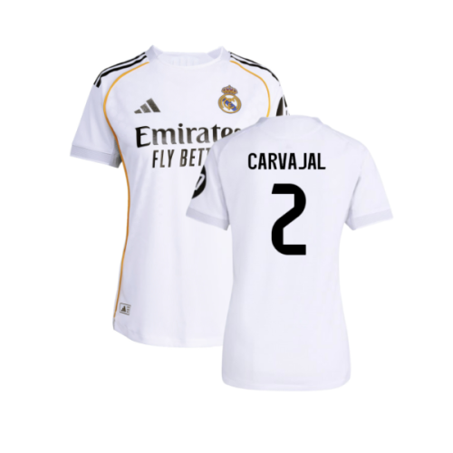 2025-2026 Real Madrid Authentic Home Shirt (Womens) (Carvajal 2)
