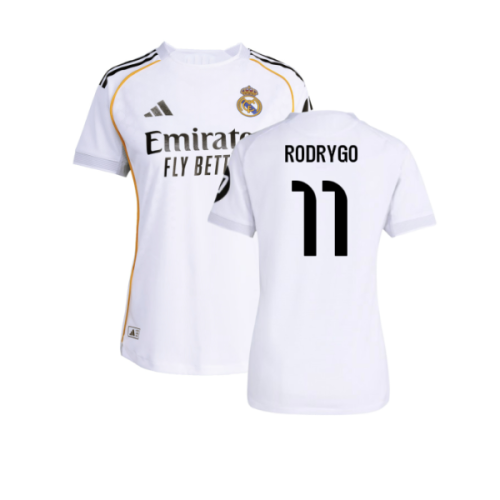 2025-2026 Real Madrid Authentic Home Shirt (Womens) (Rodrygo 11)
