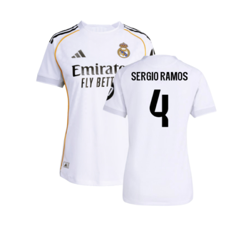 2025-2026 Real Madrid Authentic Home Shirt (Womens) (Sergio Ramos 4)