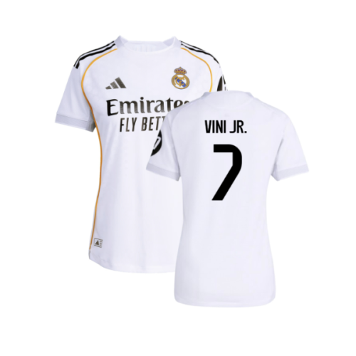 2025-2026 Real Madrid Authentic Home Shirt (Womens) (Vini Jr. 7)