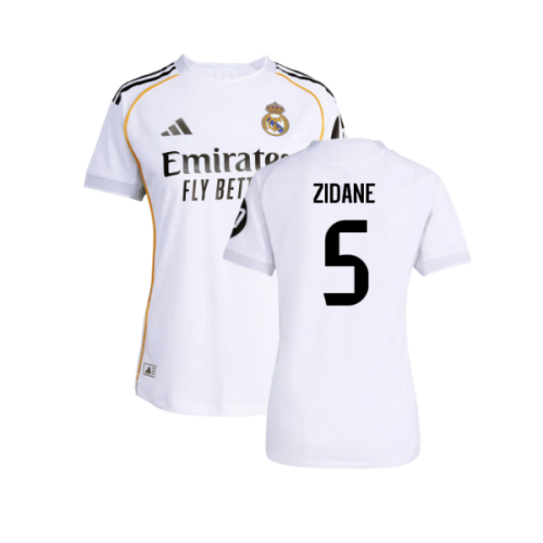2025-2026 Real Madrid Authentic Home Shirt (Womens) (Zidane 5)