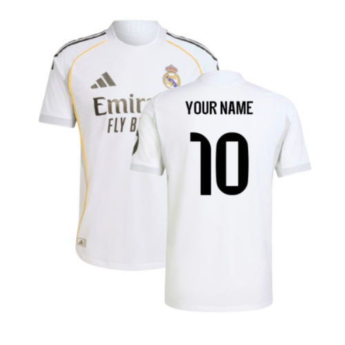 2025-2026 Real Madrid Authentic Home Shirt (Your Name)
