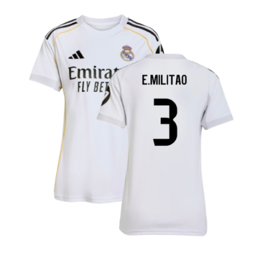 2025-2026 Real Madrid Home Shirt (Womens) (E.Militao 3)