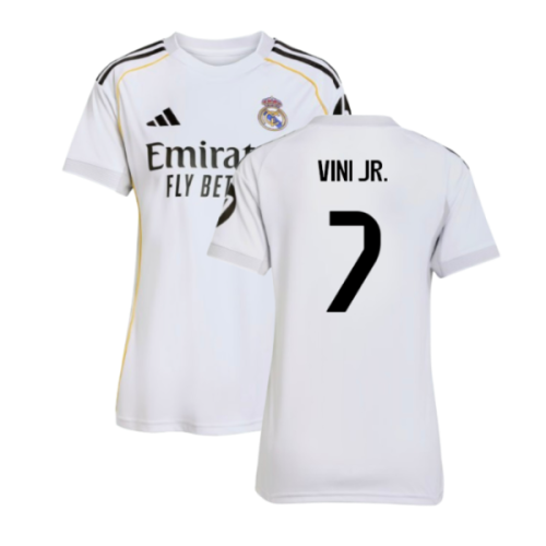 2025-2026 Real Madrid Home Shirt (Womens) (Vini Jr. 7)
