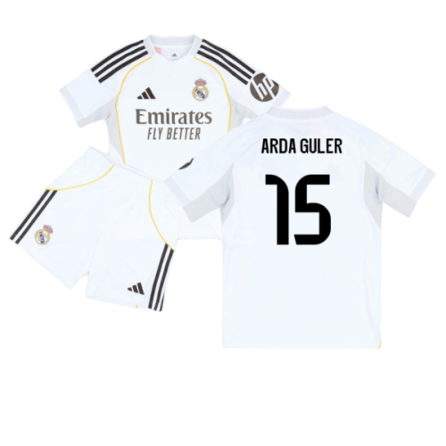 2025-2026 Real Madrid Home Youth Kit (Arda Guler 15)