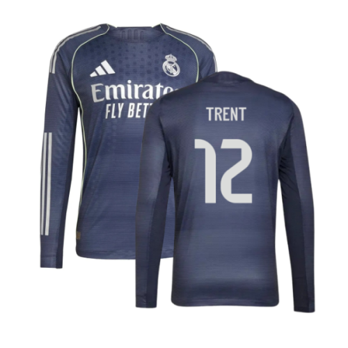 2025-2026 Real Madrid Long Sleeve Away Shirt (Trent 12)