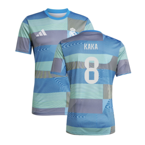 2025-2026 Real Madrid Pre-Match Shirt (Blue) (Kaka 8)