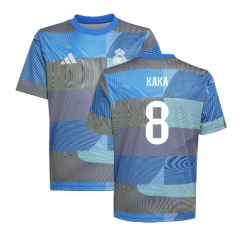 2025-2026 Real Madrid Pre-Match Shirt (Blue) - Kids (Kaka 8)