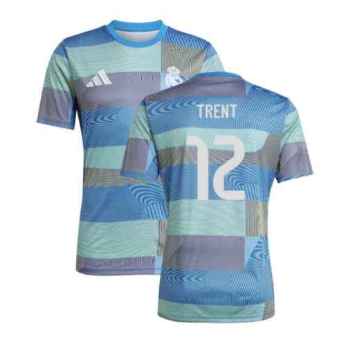 2025-2026 Real Madrid Pre-Match Shirt (Blue) (Trent 12)