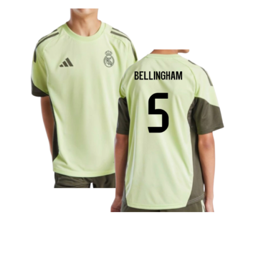 2025-2026 Real Madrid Training Jersey (Almost Lime) - Kids (Bellingham 5)