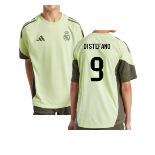 2025-2026 Real Madrid Training Jersey (Almost Lime) - Kids (Di Stefano 9)