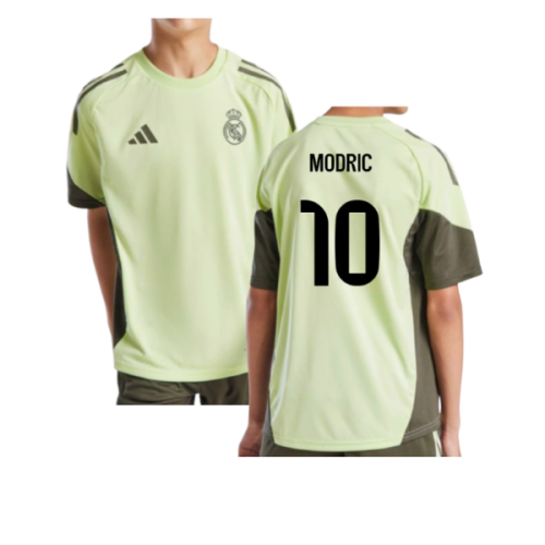 2025-2026 Real Madrid Training Jersey (Almost Lime) - Kids (Modric 10)