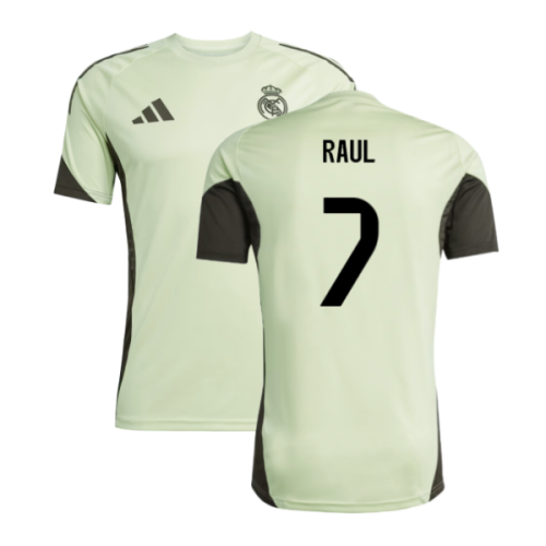 2025-2026 Real Madrid Training Jersey (Almost Lime) (Raul 7)