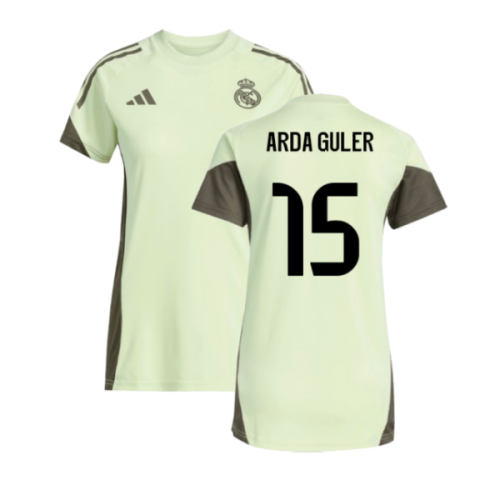 2025-2026 Real Madrid Training Jersey (Almost Lime) - Womens (Arda Guler 15)