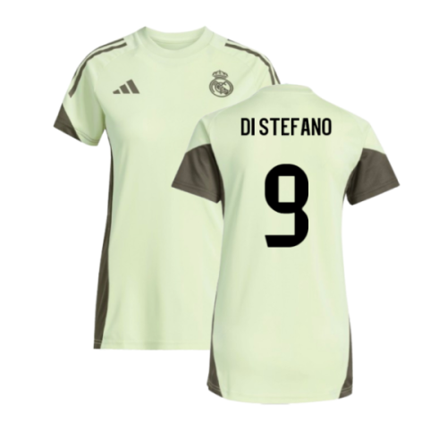 2025-2026 Real Madrid Training Jersey (Almost Lime) - Womens (Di Stefano 9)