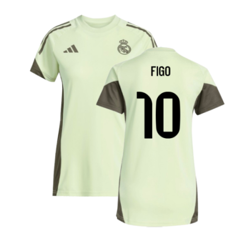 2025-2026 Real Madrid Training Jersey (Almost Lime) - Womens (Figo 10)