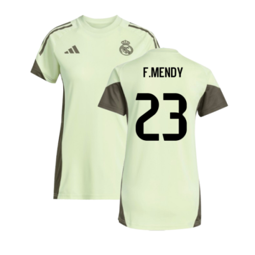 2025-2026 Real Madrid Training Jersey (Almost Lime) - Womens (F.Mendy 23)