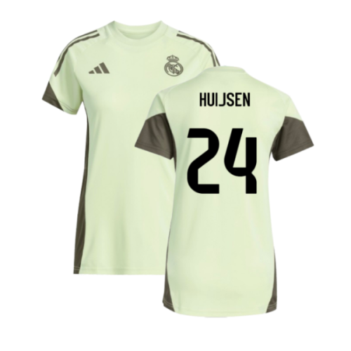 2025-2026 Real Madrid Training Jersey (Almost Lime) - Womens (Huijsen 24)