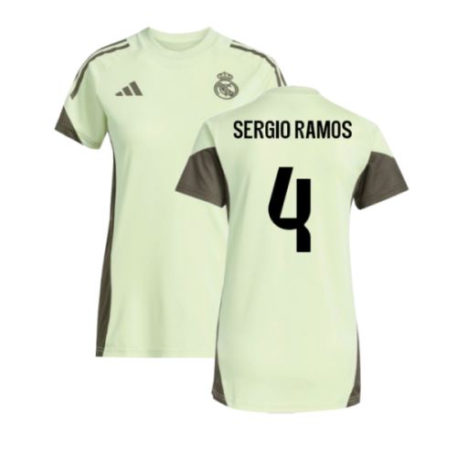 2025-2026 Real Madrid Training Jersey (Almost Lime) - Womens (Sergio Ramos 4)