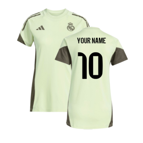 2025-2026 Real Madrid Training Jersey (Almost Lime) - Womens (Your Name)