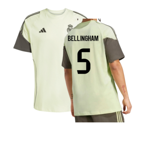 2025-2026 Real Madrid Training Tee (Almost Lime) (Bellingham 5)