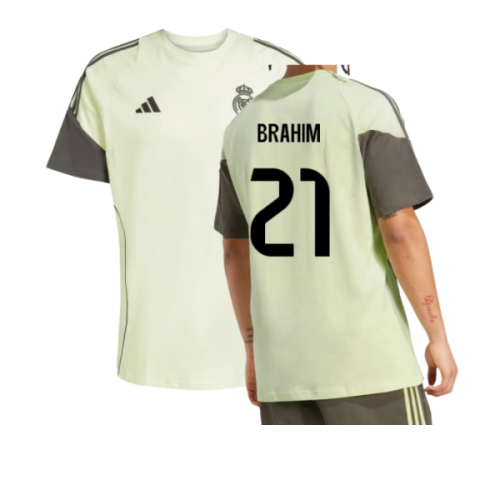 2025-2026 Real Madrid Training Tee (Almost Lime) (Brahim 21)
