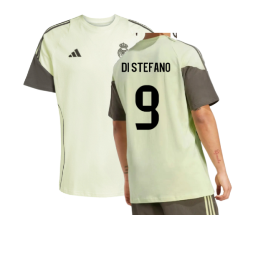 2025-2026 Real Madrid Training Tee (Almost Lime) (Di Stefano 9)