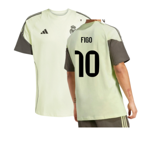 2025-2026 Real Madrid Training Tee (Almost Lime) (Figo 10)