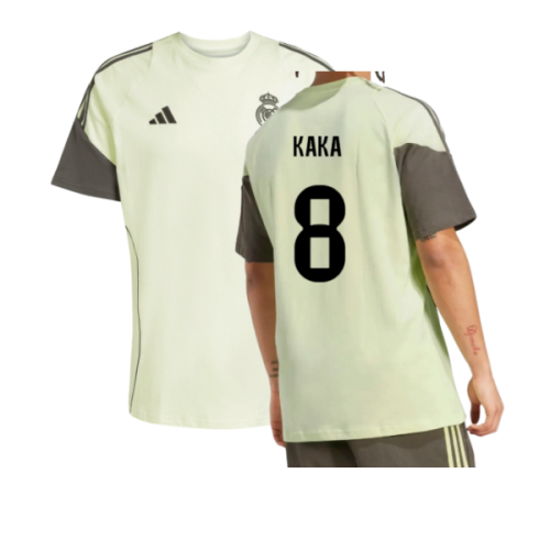 2025-2026 Real Madrid Training Tee (Almost Lime) (Kaka 8)