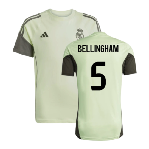 2025-2026 Real Madrid Training Tee (Almost Lime) - Kids (Bellingham 5)