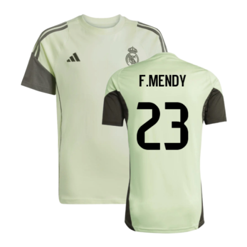 2025-2026 Real Madrid Training Tee (Almost Lime) - Kids (F.Mendy 23)