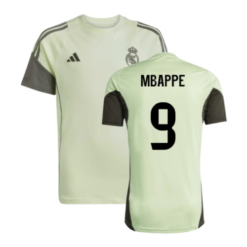 2025-2026 Real Madrid Training Tee (Almost Lime) - Kids (Mbappe 9)