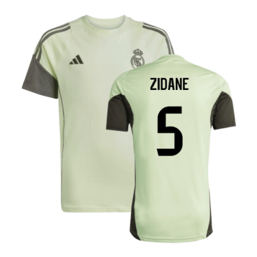 2025-2026 Real Madrid Training Tee (Almost Lime) - Kids (Zidane 5)