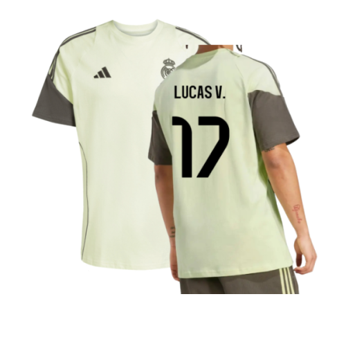 2025-2026 Real Madrid Training Tee (Almost Lime) (Lucas V. 17)