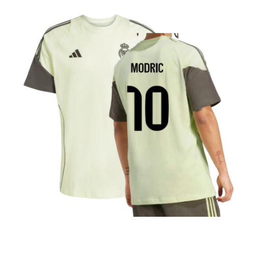 2025-2026 Real Madrid Training Tee (Almost Lime) (Modric 10)